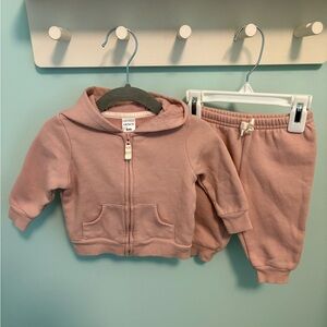 Carter’s Pink Baby Hoodie and Pants Set